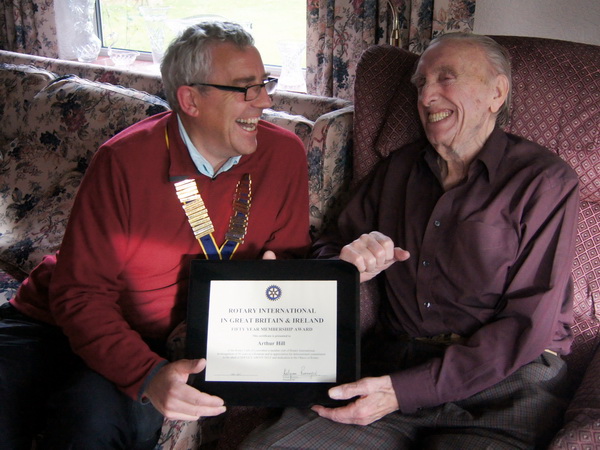 Arthur Hill's 50 Years in Rotary Presentation